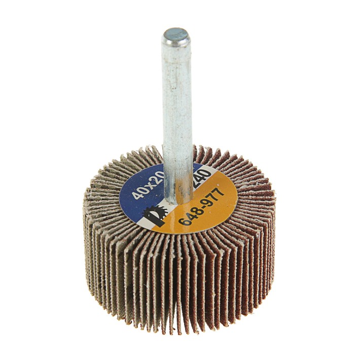 Круг лепестковый с оправкой "ПРАКТИКА", 40х20мм, P240, хвостовик 6 мм