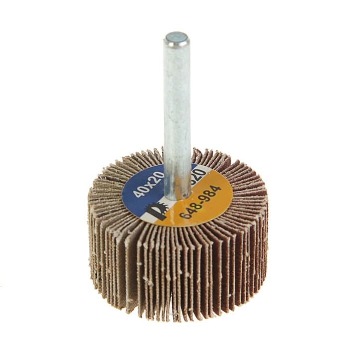 Круг лепестковый с оправкой "ПРАКТИКА", 40х20мм, P320, хвостовик 6 мм