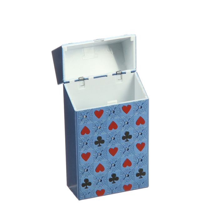 Портсигар Пачка, черви и трефы, цвет микс, 6*11*3см