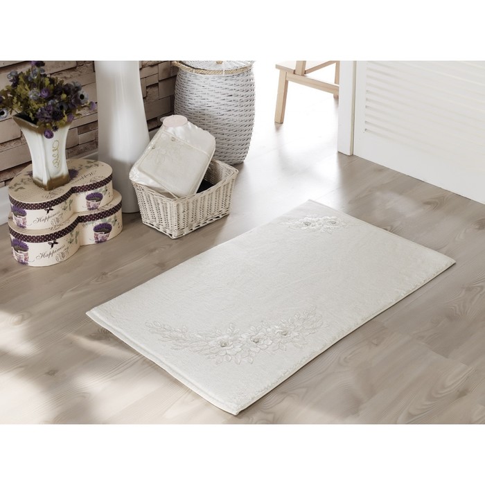 Коврик для ванной, Irya Romantic, 60х90 см, цвет молочный 2526