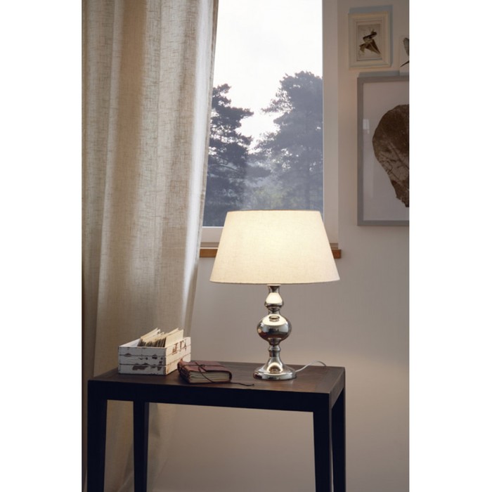 

Настольная лампа BEDWORTH 1x60Вт E27 хром 30x30x45см