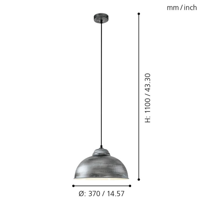 

Светильник TRURO 1x60Вт E27 белый 37x37x110см
