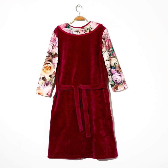 Халат женский на пуговицах 212вл1931 цвет МИКС, р-р 48