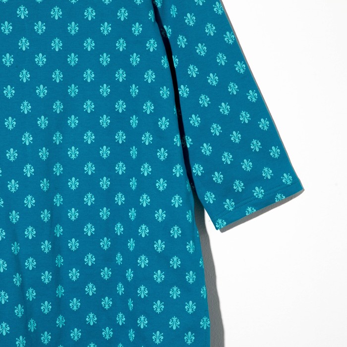 Пижама женская (туника, бриджи) 221Ф1980 цвет голубой, р-р 52