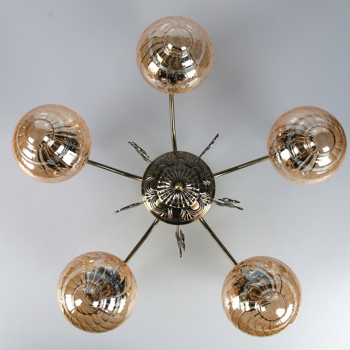 Люстра "Альберта" 5 ламп E27 60Вт 66х66х34 см.