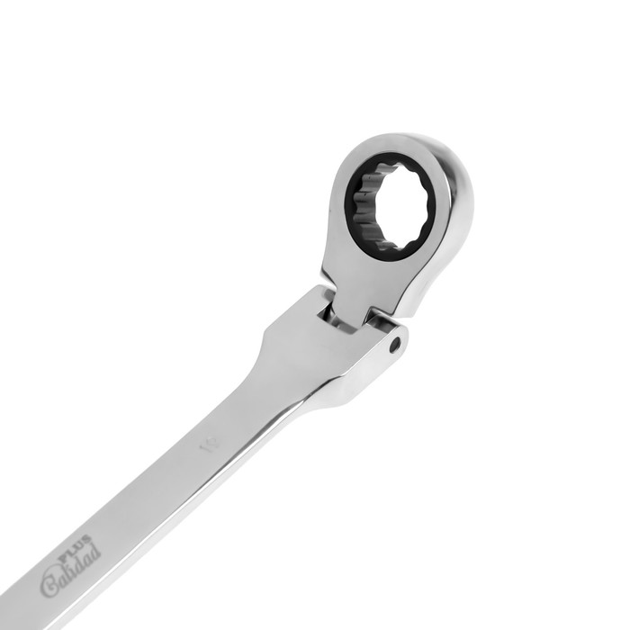 Ключ гаечный комбинированный TUNDRA comfort, трещоточный шарнирный, полированный, 19 мм