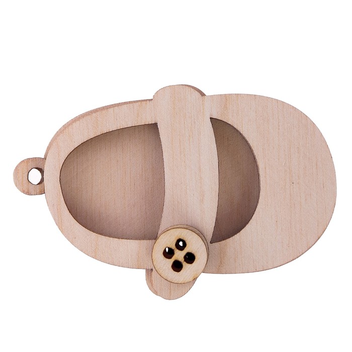 Бирка из фанеры "Туфельки" (набор 6 деталей) по 7 см