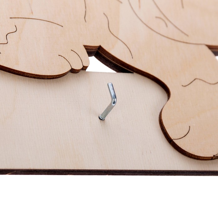 Основа для творчества вешалка из фанеры "Собака" 3 крючка (набор 2 детали) 29х20 см