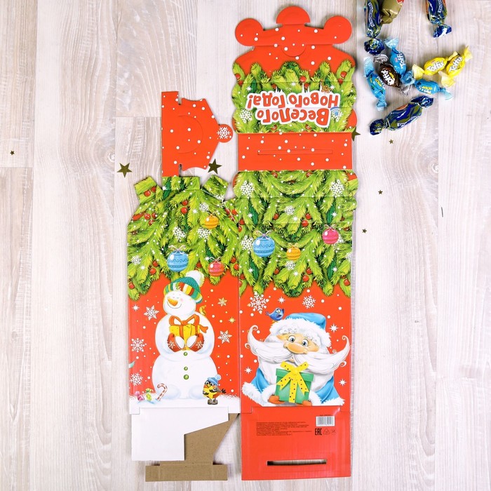 Коробка складная «Весёлые зверята», 13,5 х 13,5 х 26 см