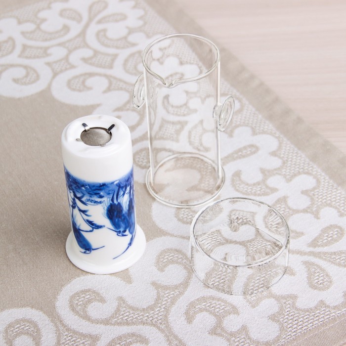 Набор для чайной церемонии 7 предметов "Журавли" чайник, чашка d=6 см