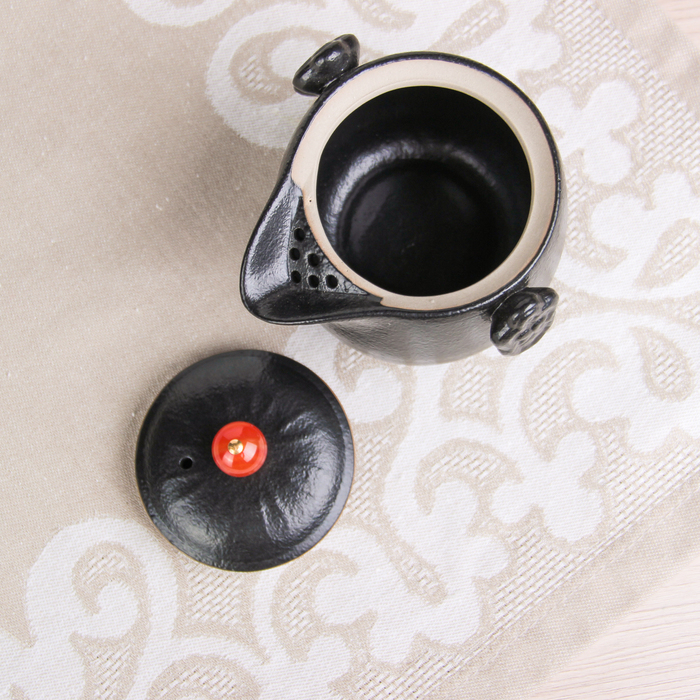 Набор для чайной церемонии 6 предметов "Ночь" чайник, 4 чашки d=6 см, подставка