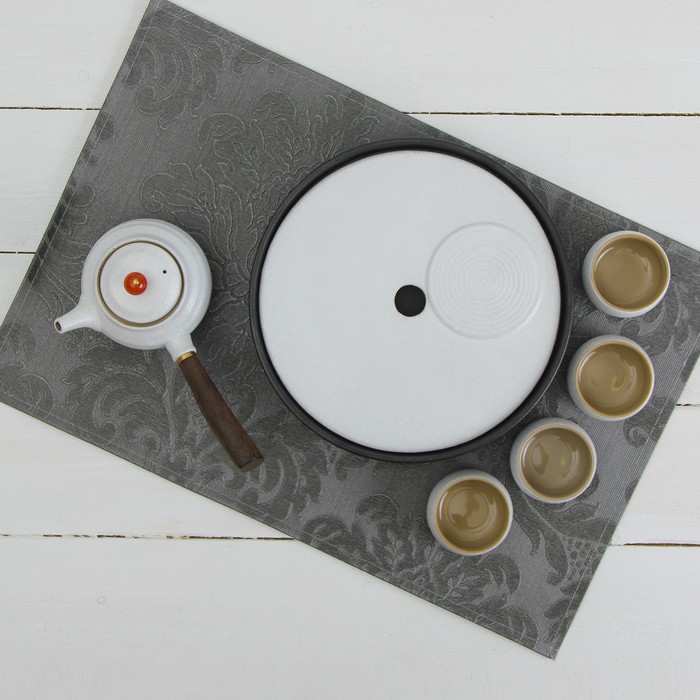 Набор для чайной церемонии 6 предметов "День" чайник, 4 чашки d=6 см, подставка