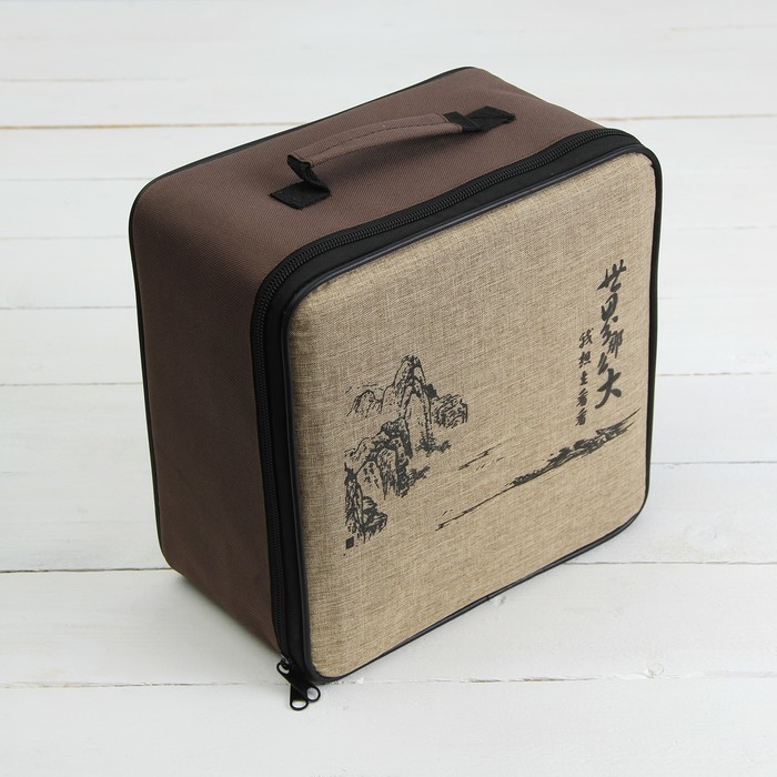 Набор для чайной церемонии 6 предметов "День" чайник, 4 чашки d=6 см, подставка