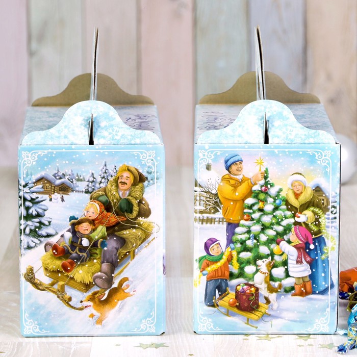 Коробка складная «Зимние деньки», 21 х 12 х 16 см