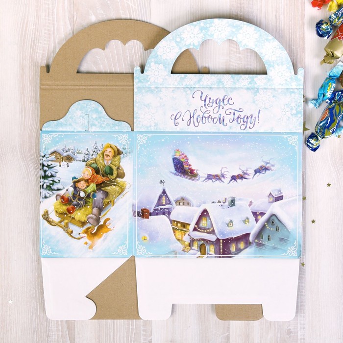 Коробка складная «Зимние деньки», 21 х 12 х 16 см