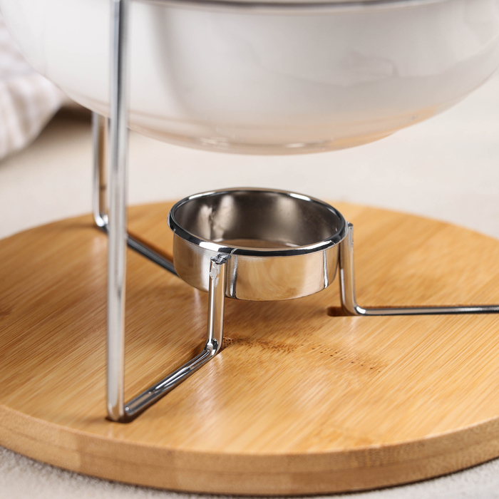 Набор для фондю "Эстет": миска 350 мл 14,5х5 см, 4 шпажки 14,5 см