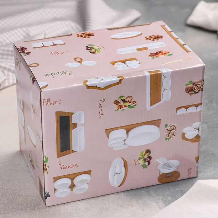 Набор для фондю "Эстет": миска 350 мл 14,5х5 см, 4 шпажки 14,5 см