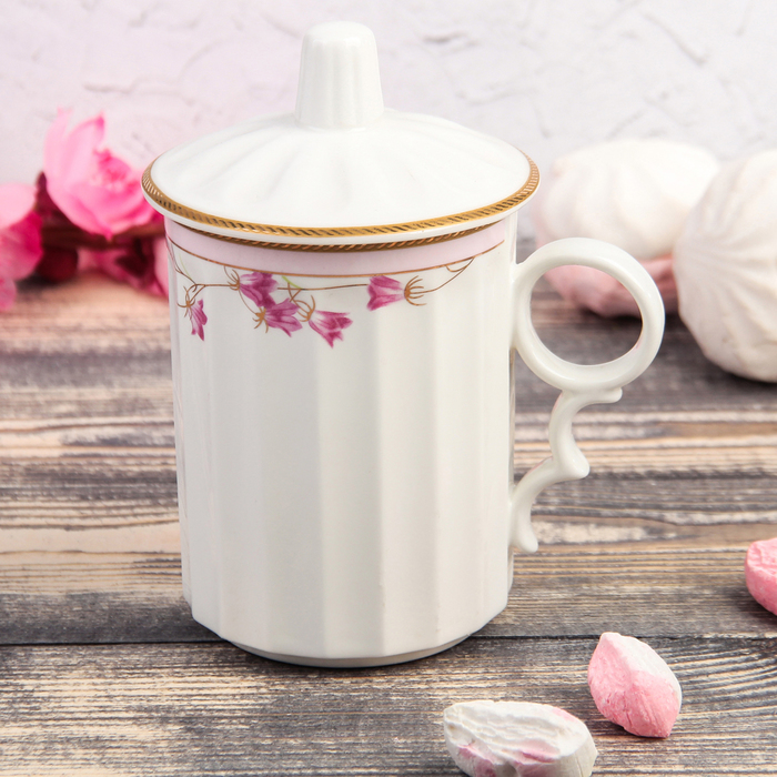 Кружка 400 мл "Империал", с керамической крышкой