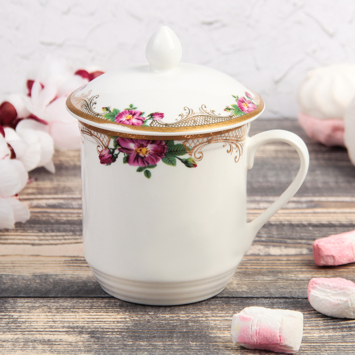 Кружка "Дельбара", с керамической крышкой