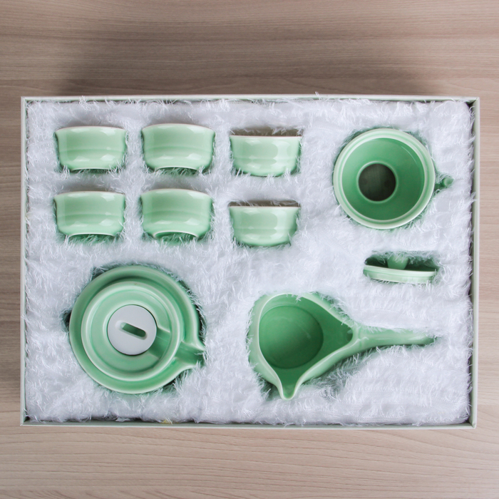 Набор для чайной церемонии 9 предметов "Лунный камень" чайник 180 мл, 6 чашек 70 мл, чахай