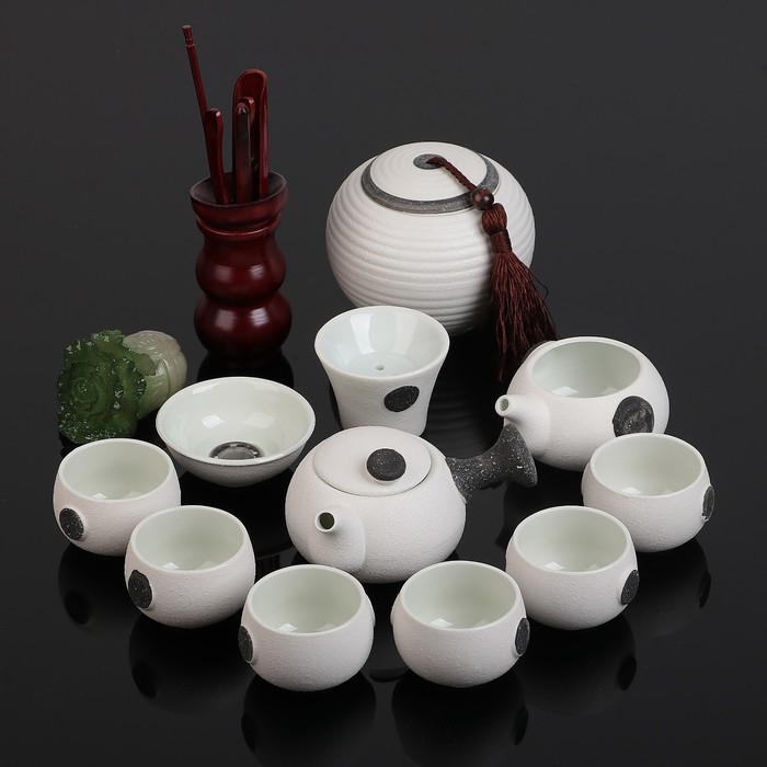 Набор для чайной церемонии &quot;Путь Даоса&quot;, 14 предметов: чайник 180 мл, пиала 70 мл, чахай, банка