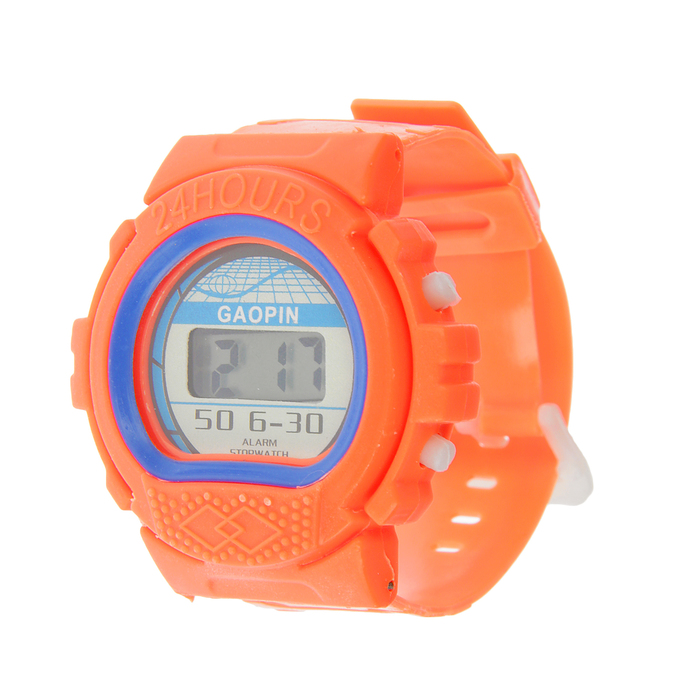 Часы наручные дет. электронные, с силик. Браслетом, микс 23см