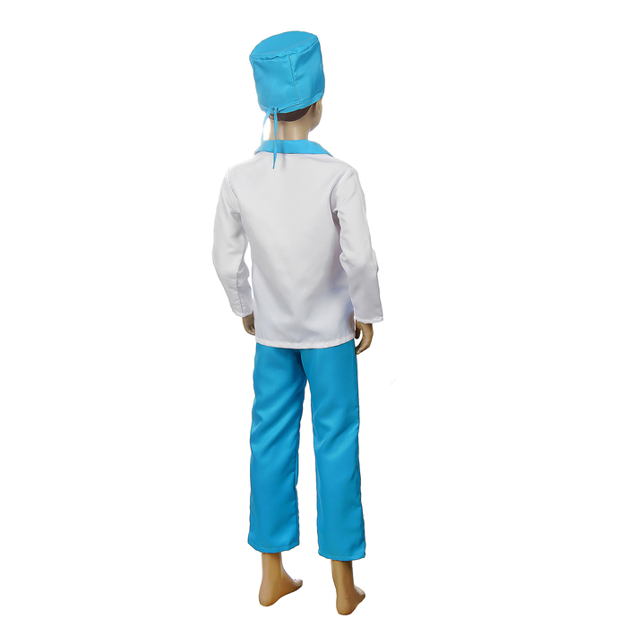 Карнавальный костюм "Врач", куртка, брюки, шапочка, р-р 38, рост 152 см