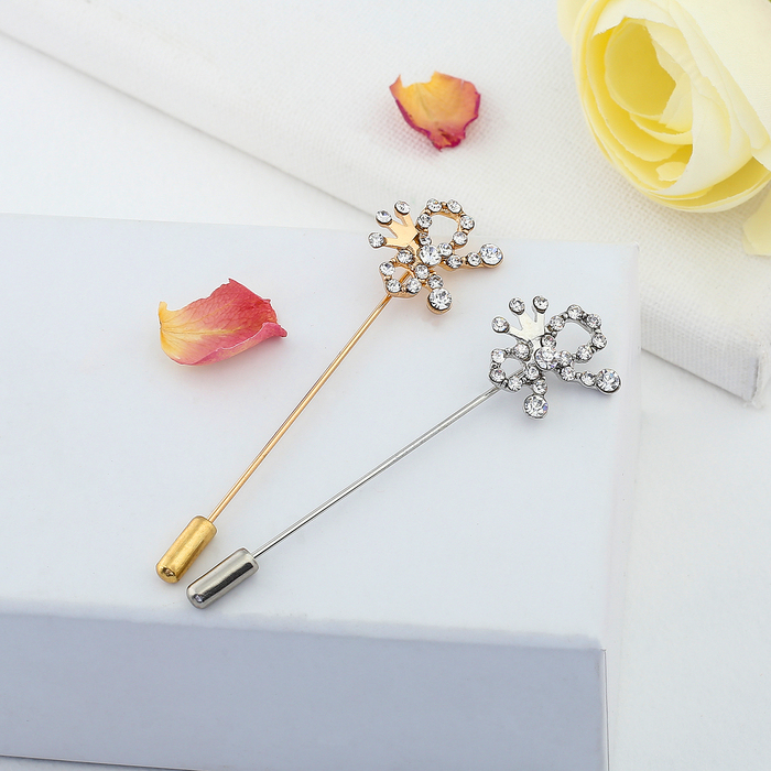 Булавка "Бантик королевский", 5,5 см, цвет МИКС