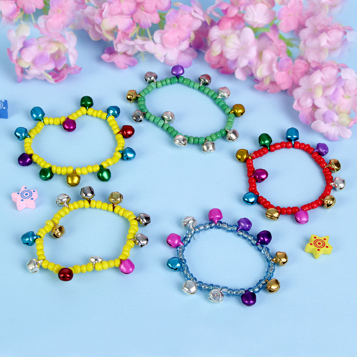 Браслет детский "Выбражулька" с бубенцами, цвет МИКС