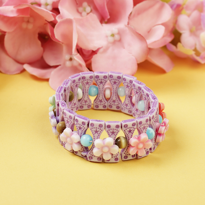 Браслет детский "Выбражулька" цветов аллея, цвет МИКС