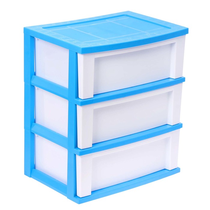 Комод "Bongo" 3-х секционный, цвет голубая лагуна