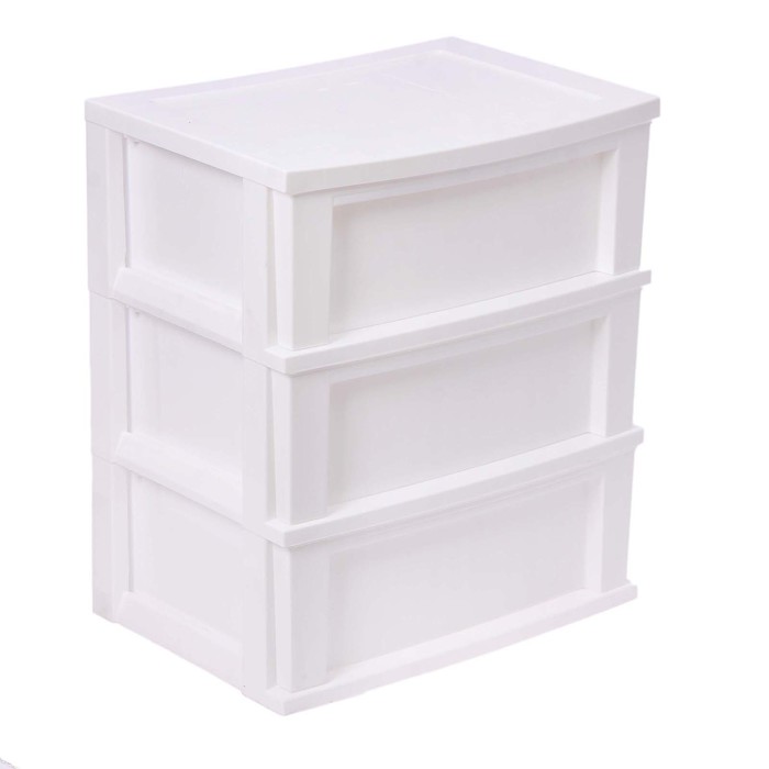 Комод "Bongo" 3-х секционный, цвет снежно-белый