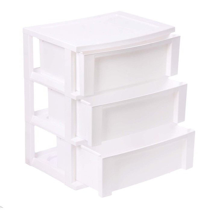 Комод "Bongo" 3-х секционный, цвет снежно-белый