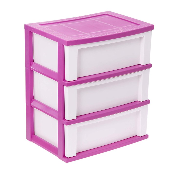 Комод "Bongo" 3-х секционный, цвет фуксия