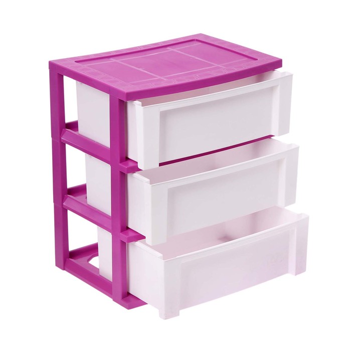 Комод "Bongo" 3-х секционный, цвет фуксия