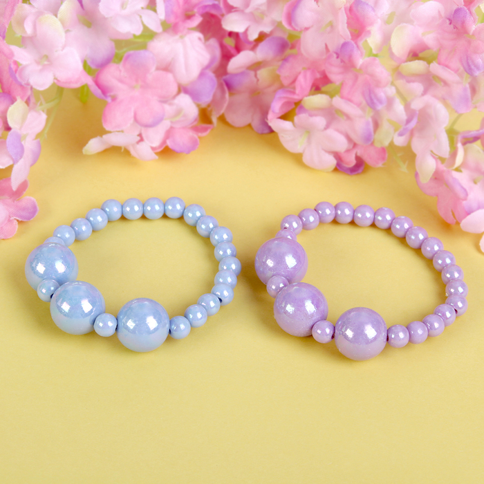 Браслет детский "Выбражулька" крупные бусины, цвет МИКС