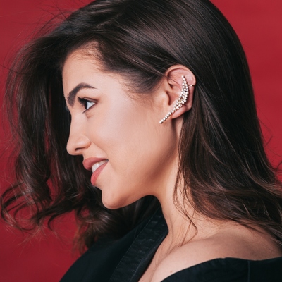 Серьга "Каффа" листочек на ветру, цвет МИКС