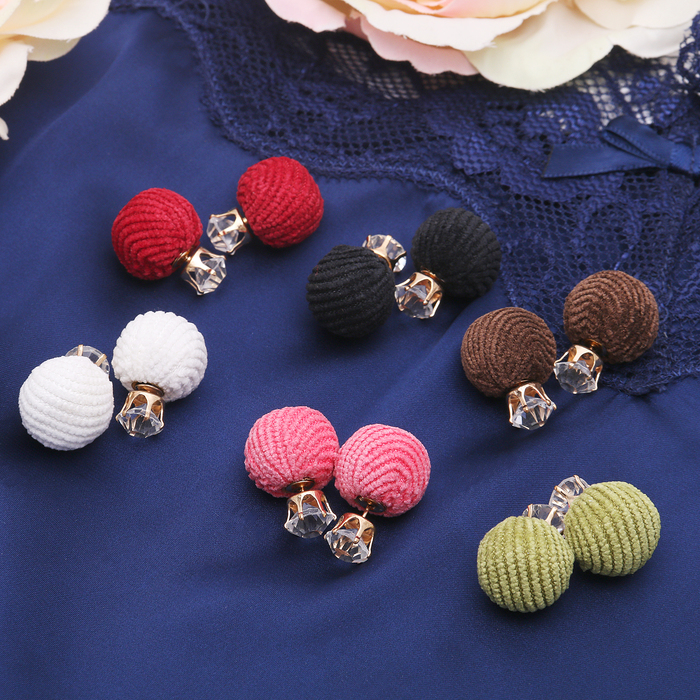 Серьги Dr игра нитей, бархат, цвет МИКС