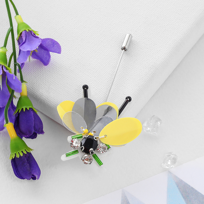 Булавка "Жучок", 8,5 см, разноцветная