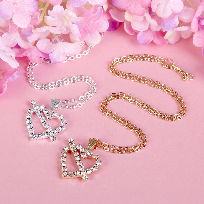 Кулон детский "Выбражулька" сердце со стрелой, цвет МИКС