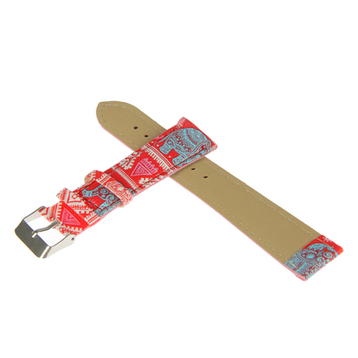 Ремешок для часов "Индия", 20мм, экокожа, 19см, красный