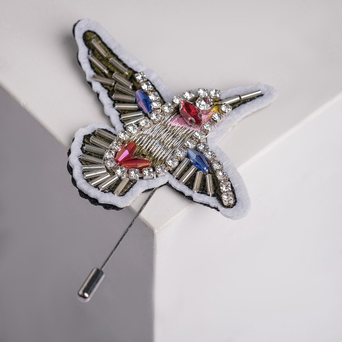Булавка "Колибри", 7 см, разноцветная