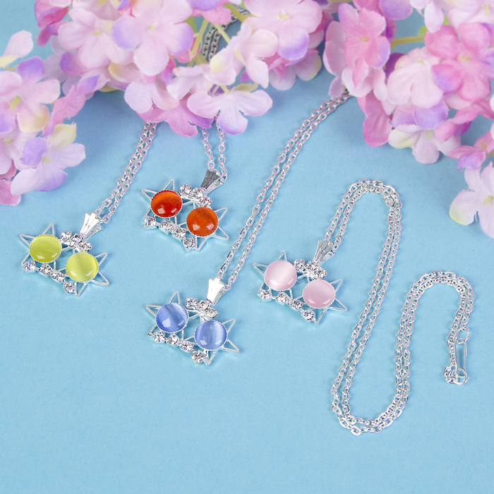 Кулон детский "Выбражулька" звездочки две, цвет МИКС