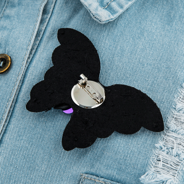 Брошь "Бабочка декоративная", разноцветная