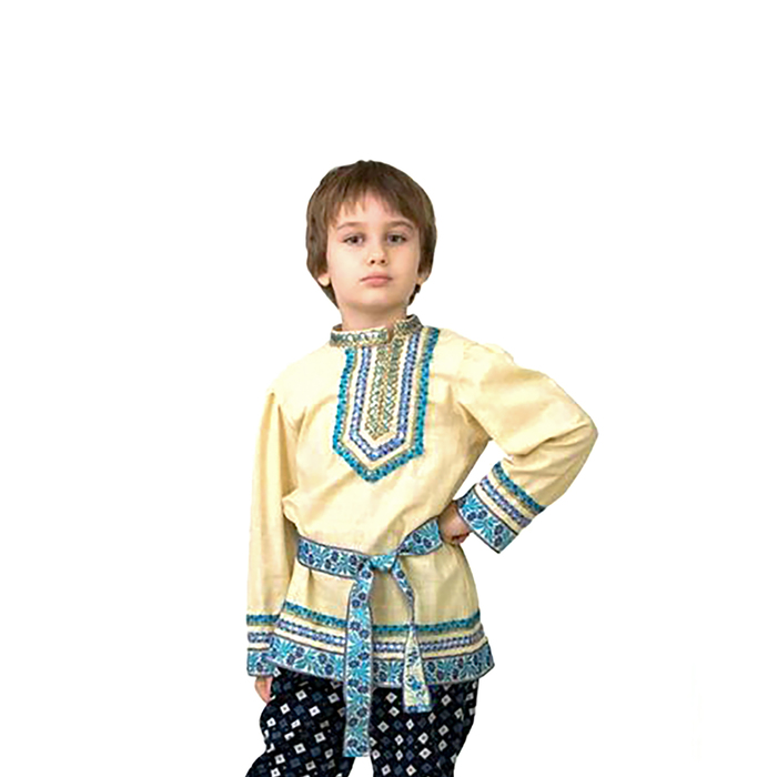 Народный костюм "Рубашка вышиванка", мальчик, р-р 40, рост 158 см