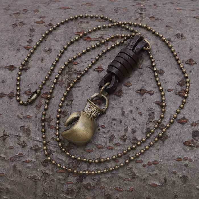 Кулон мужской "Перчатка" боксёрская, цвет медный, 70см