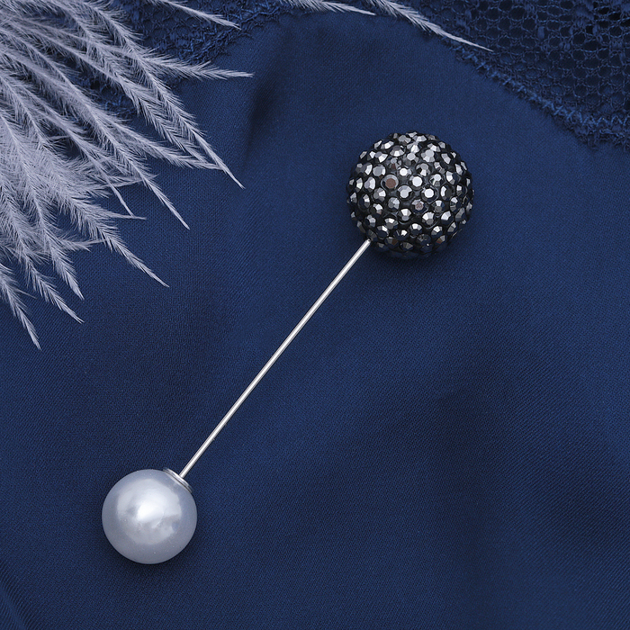 Булавка "Шамбала", 6,3 см, цвет серый