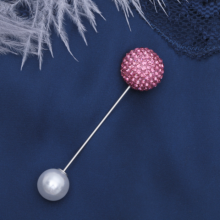 Булавка "Шамбала", 6,3 см, цвет розовый