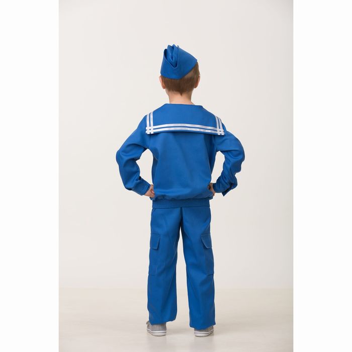 Карнавальный костюм "Матрос", матроска, брюки, пилотка, р-р 40, рост 158 см