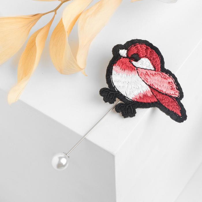 Булавка "Птенец", 9,5 см, цвет красно-желтый